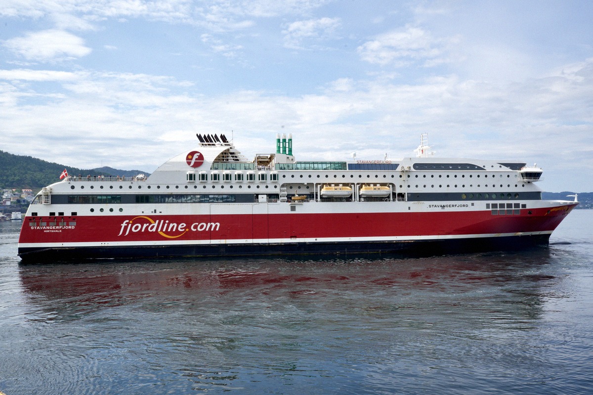 Fjord-Line-Fähre Stavangerfjord im Hafen von Stavanger.